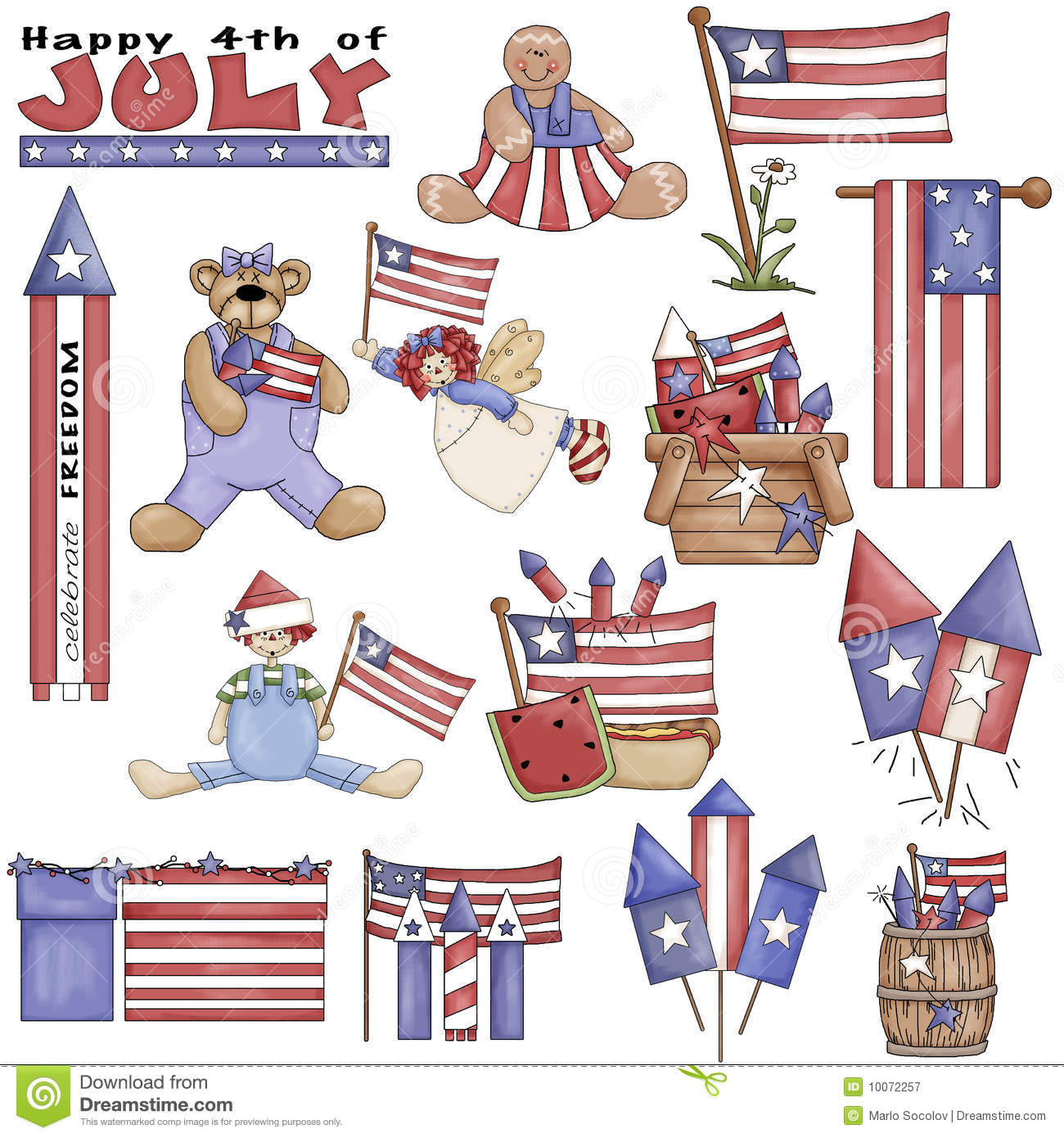 July 4th Parade Clip Art July 4th Americana Clipart