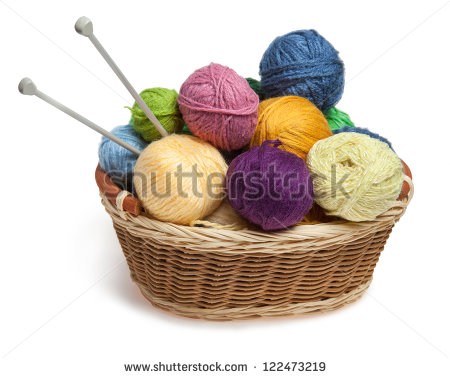 Knitting Basket Clipart Knitting Yarn Balls And