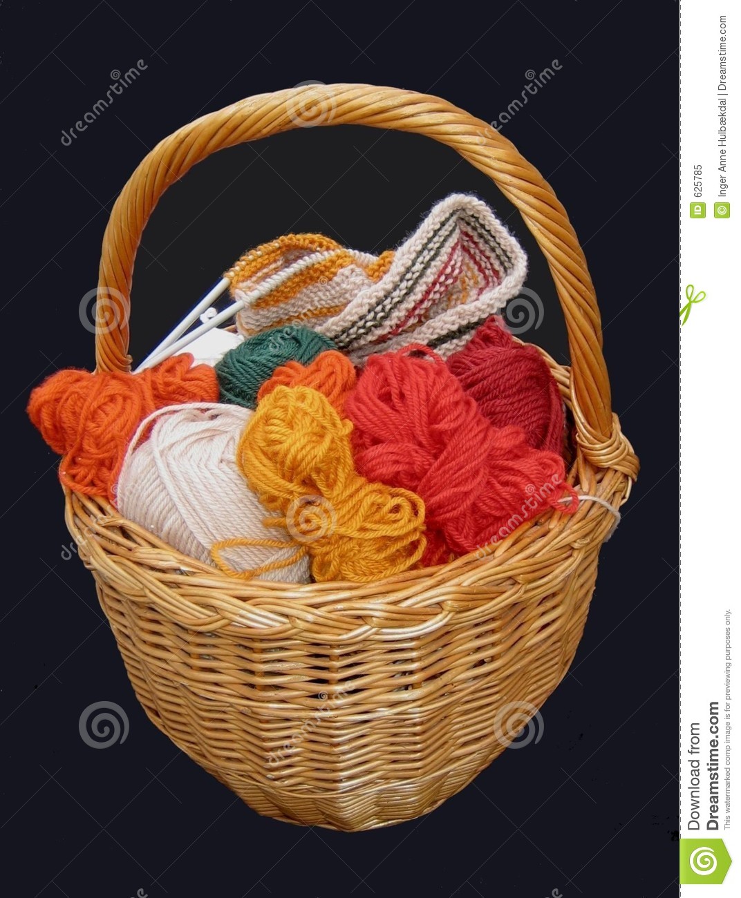 Knitting Basket Royalty Free Stock Photo   Image  625785