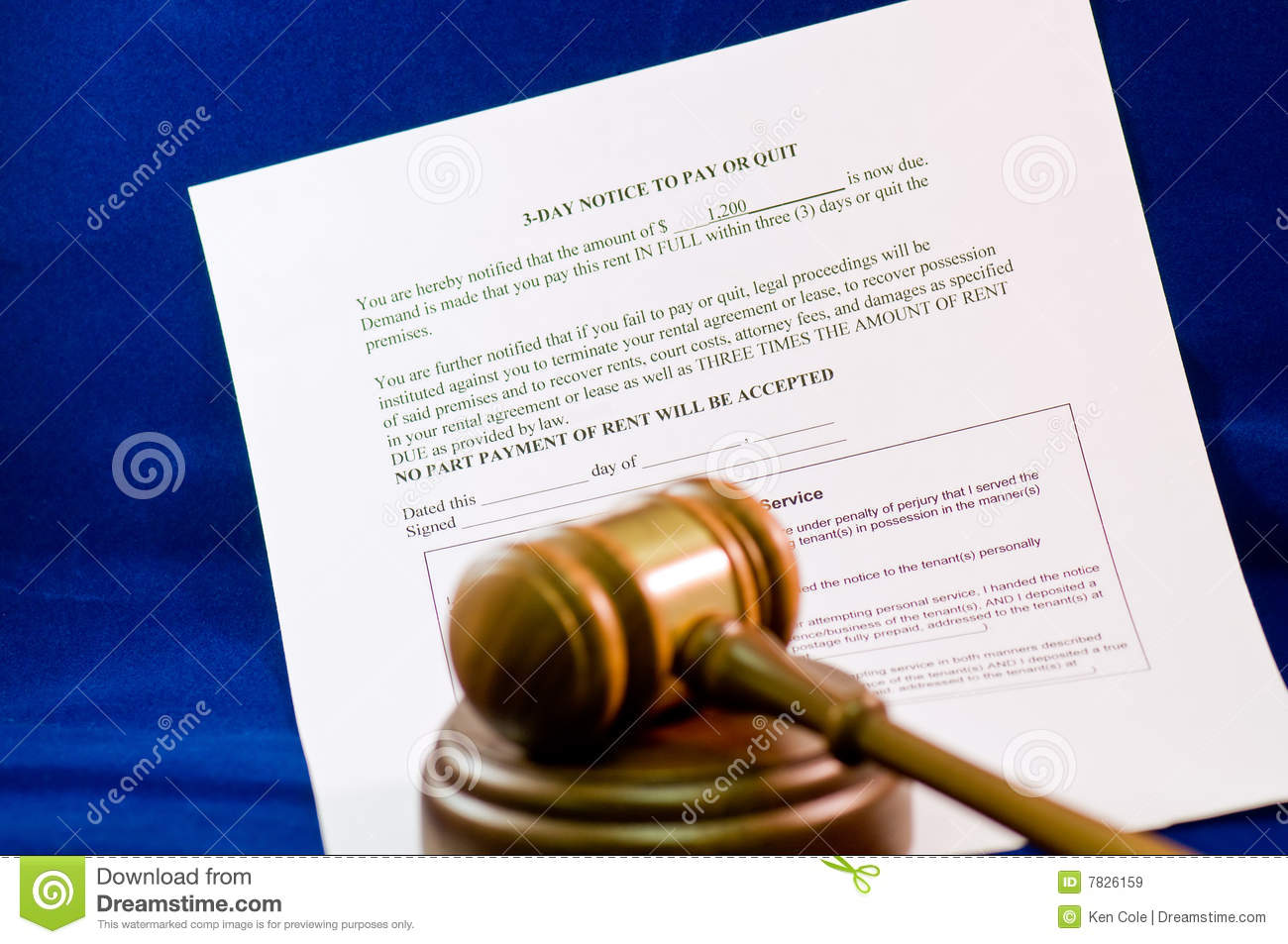 Legal Eviction Notice And Gavel Royalty Free Stock Images   Image