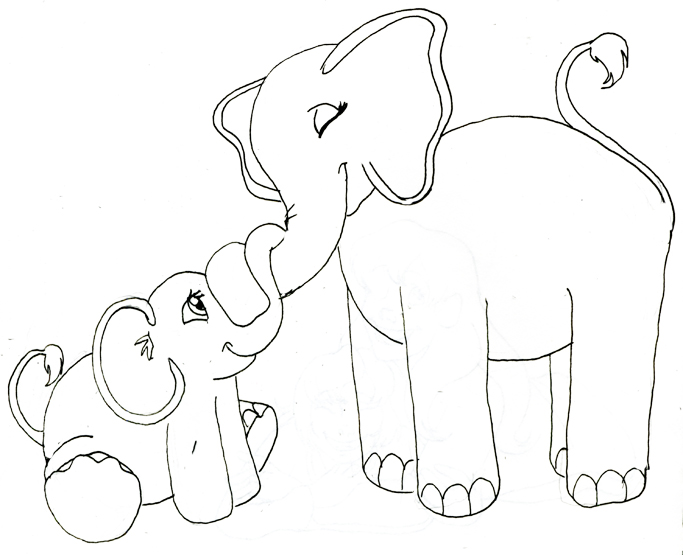Mom And Baby Elephant Drawings Images   Pictures   Becuo