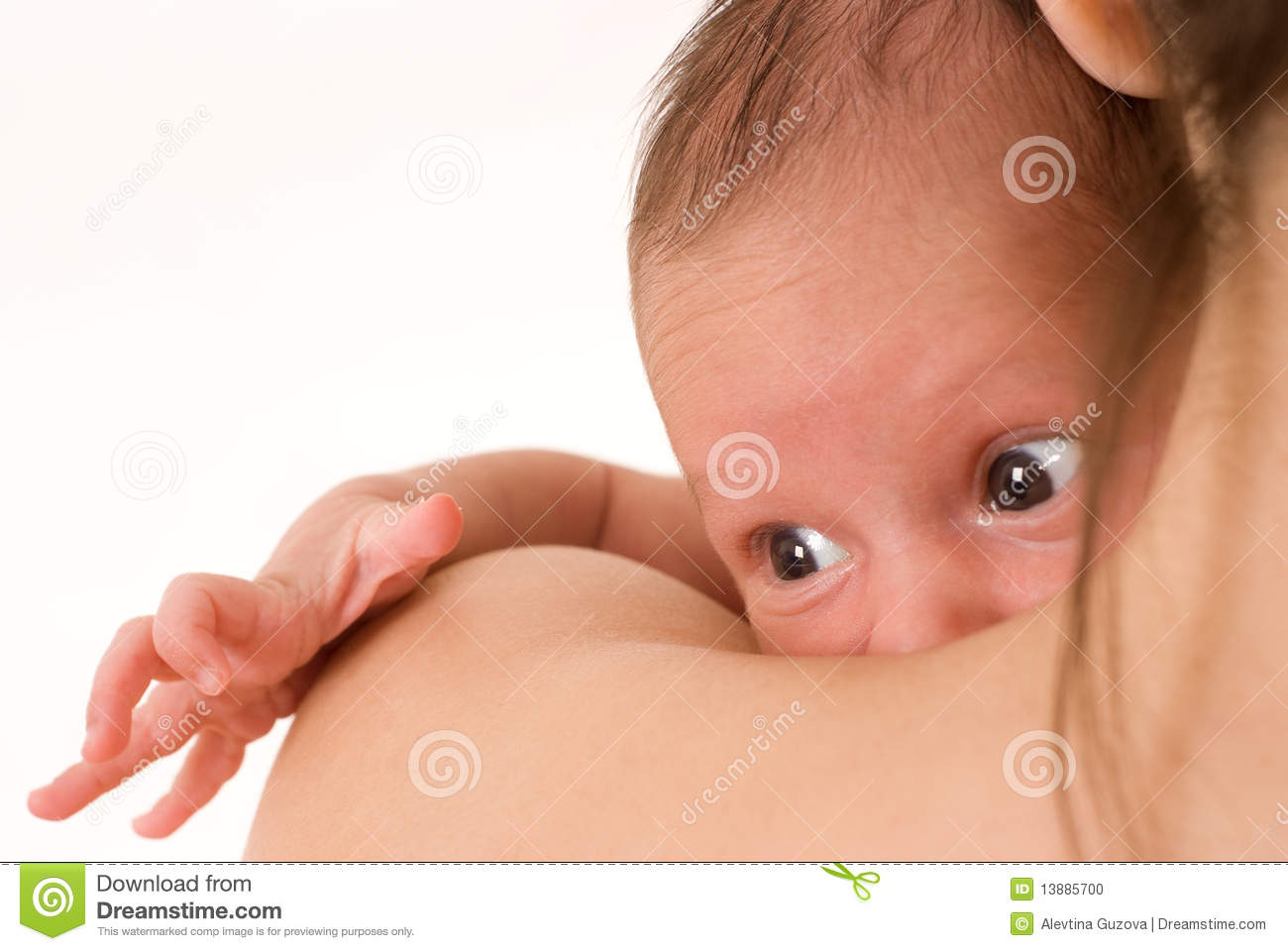 Nice Baby With Brown Eyes Stock Photo   Image  13885700