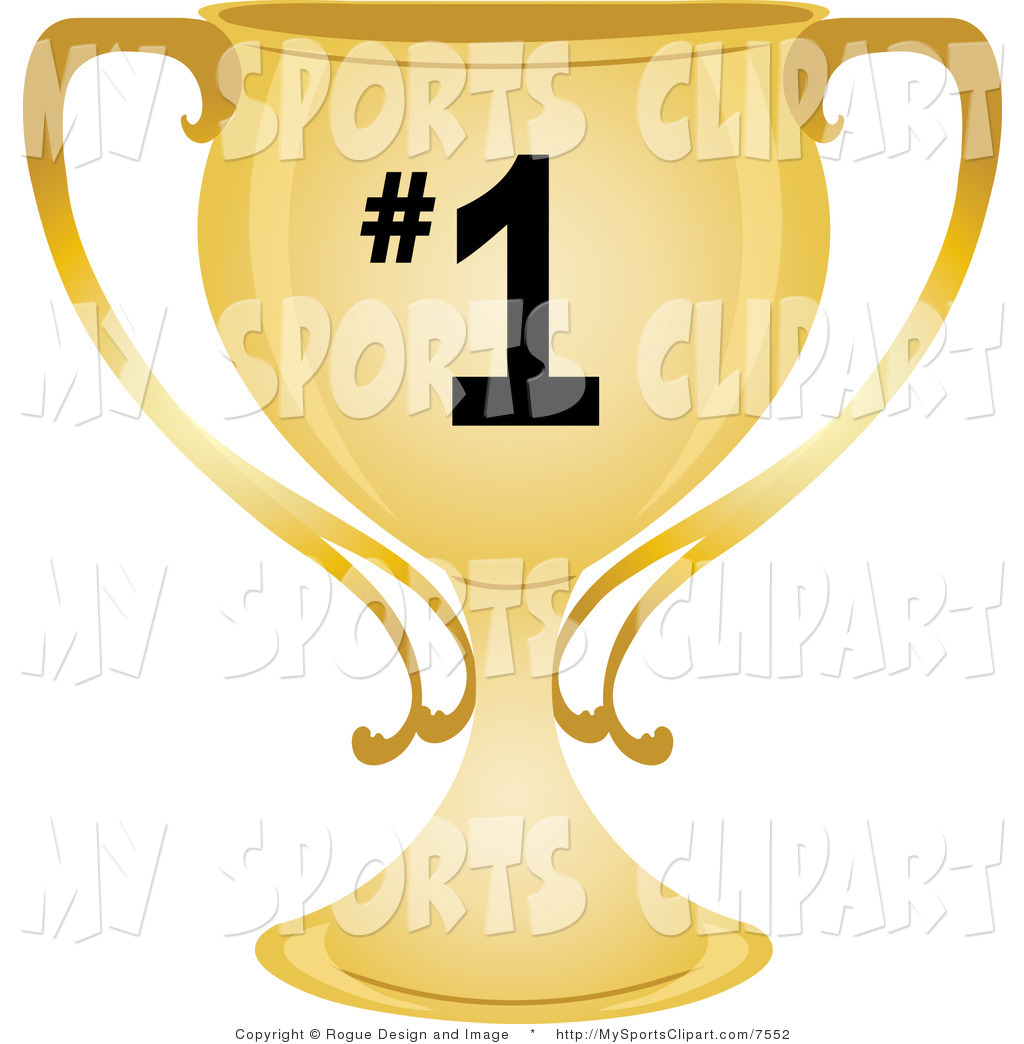 Number Clipart Sports Clip Art Of A Number 1 Trophy By Pams Clipart