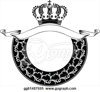 One Color Circle Royal Crown Composition  Clip Art Gg61487695