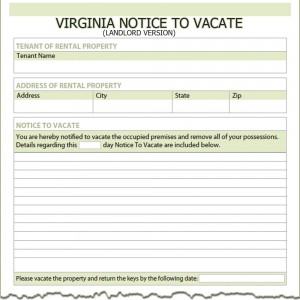 Property Management Software On Virginia Landlord Notice To Vacate