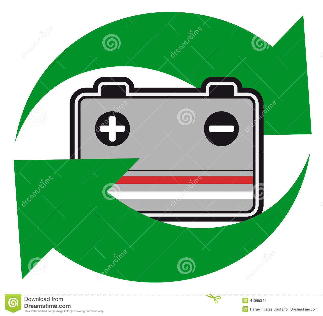 Recycle Battery Stock Photo   Image  41365346