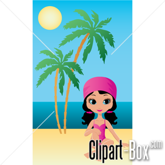 Related Girl On The Beach Cliparts