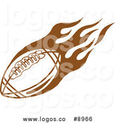 Royalty Free Clip Art Vector Brown Flying American Football With