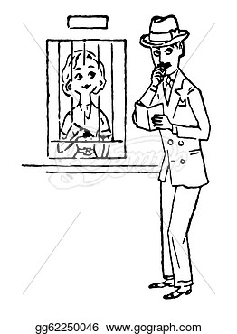 Surprised Visit To A Bank Teller  Clipart Drawing Gg62250046   Gograph