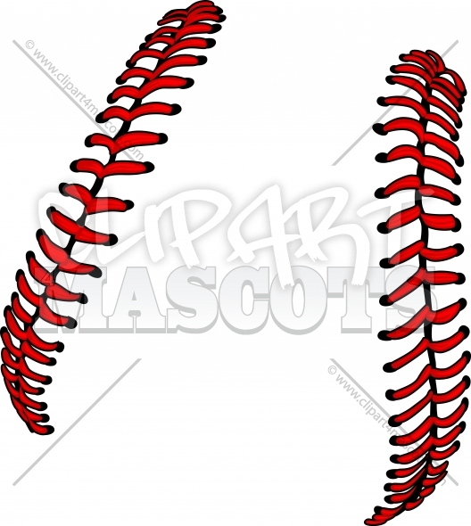 Vector Baseball Laces Or Softball Laces Clipart Image