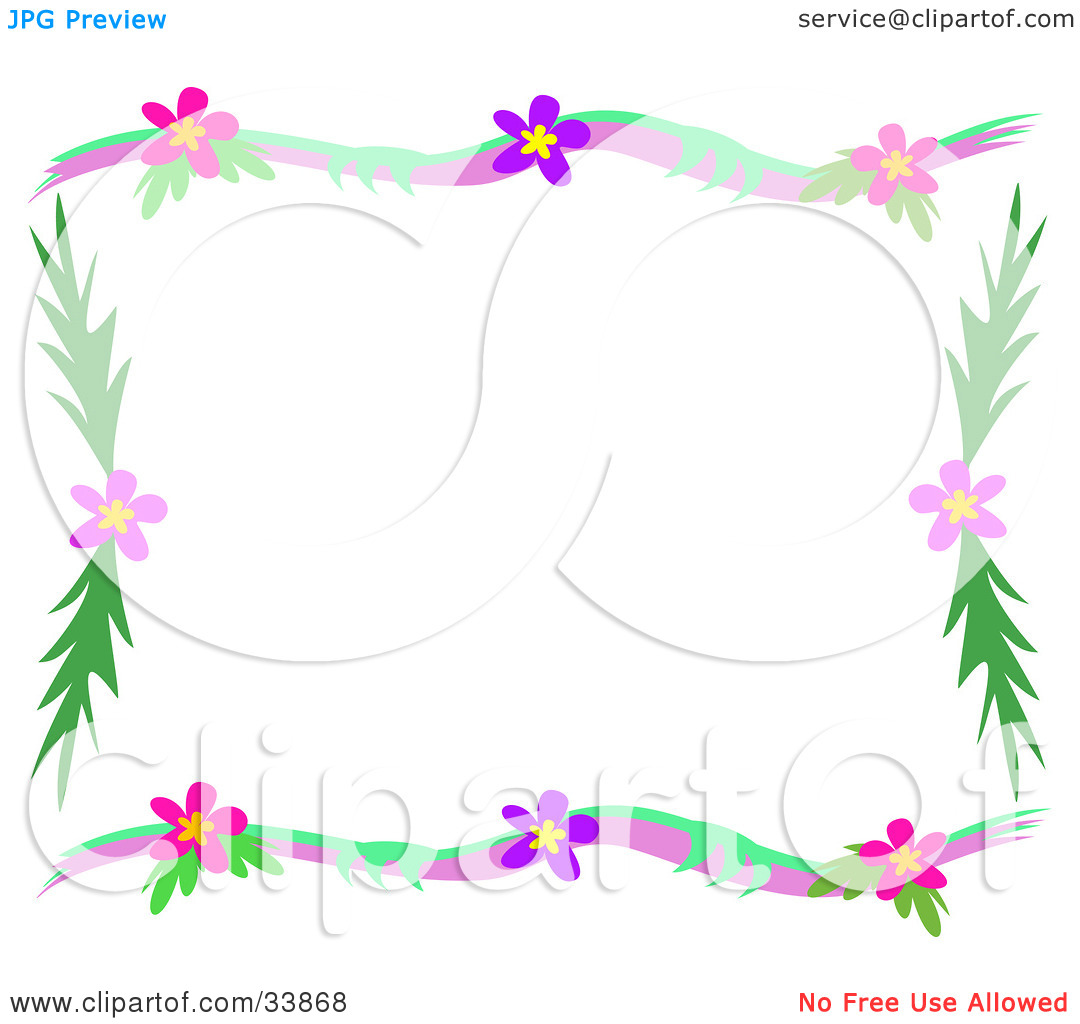 White And Purple Flowers Clipart Purple Flowers Over White