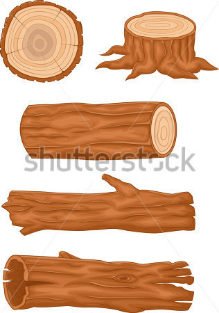 Wooden Log Collection Stock Vector   Clipart Me