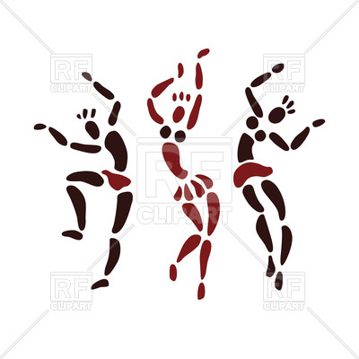 African Dancers In Primitive Art Style 77971 Download Royalty Free    