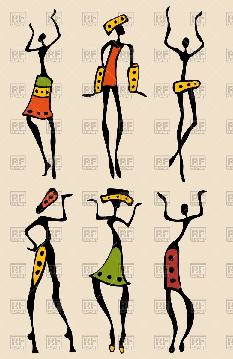 African Ethnic Dancers Download Royalty Free Vector Clipart  Eps 