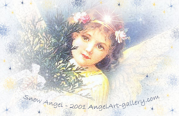 Angelart Gallery Free Clipart Angel   Snow Angel 2001