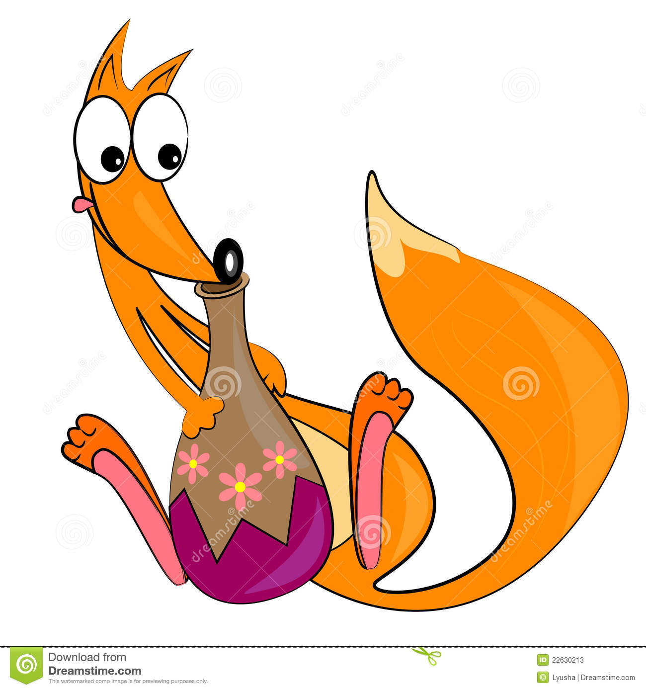 Cartoon Fox Eating  Animal Cute Image Stock Photos   Image  22630213