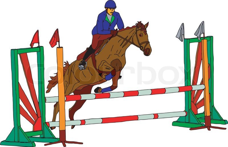 Cartoon Horse Jumping   Animalgals