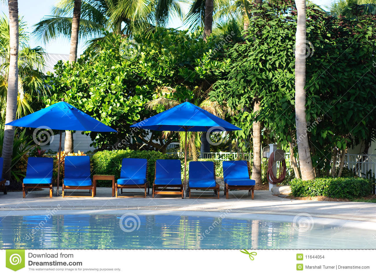 Chaise Lounge Chairs By The Pool Stock Images   Image  11644054