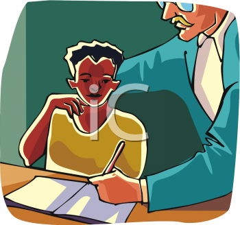 Clipart Picture Of A Teacher Helping A Student