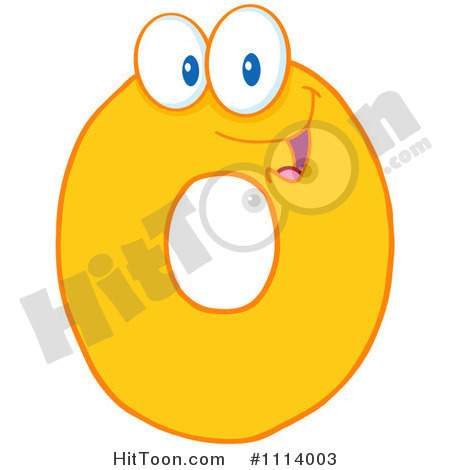 Clipart Yellow Zero Mascot   Royalty Free Vector Illustration  1114003