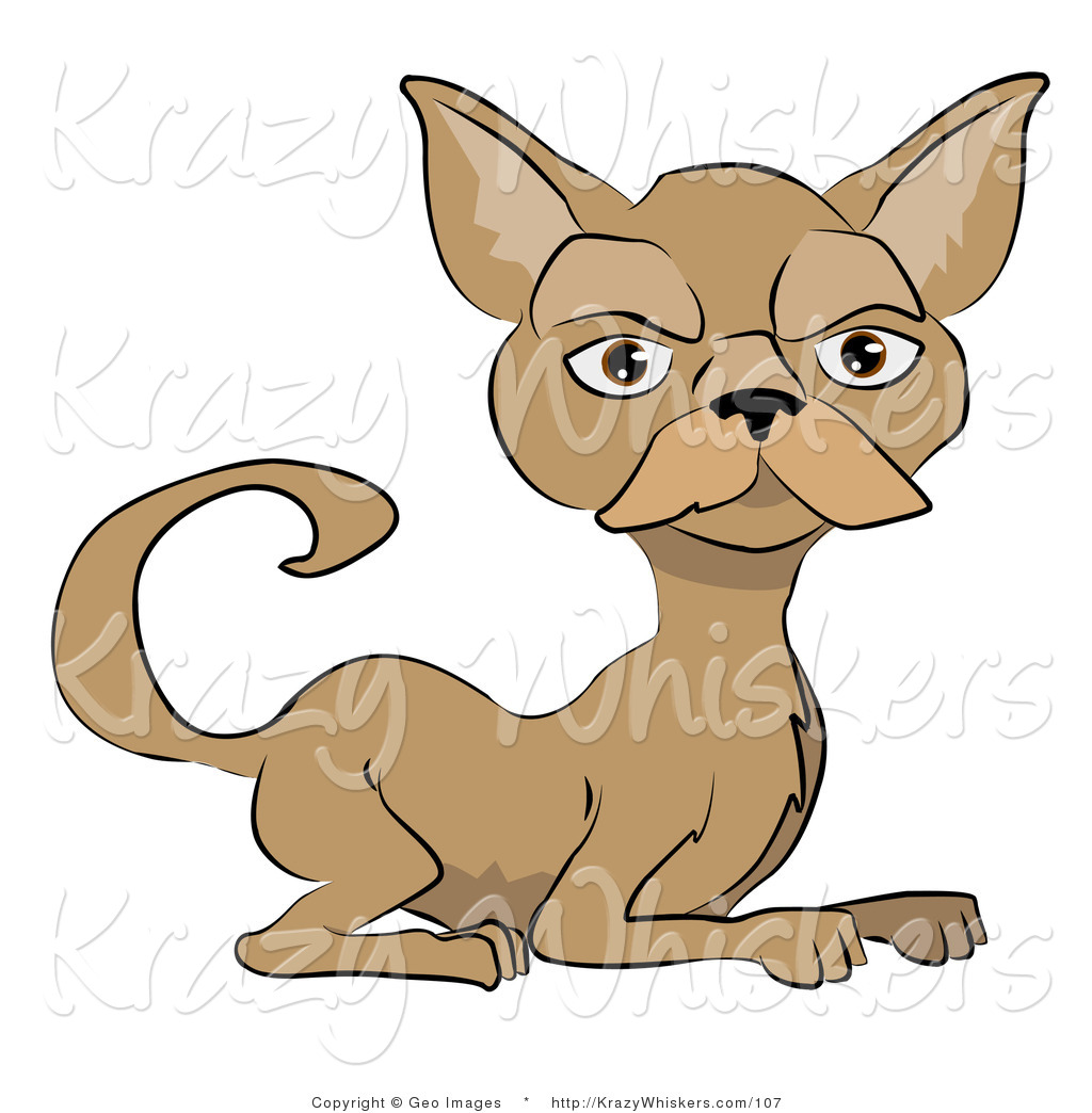 Critter Clipart Of A Grumpy Brown Cat With A Mustache By Geo Images    