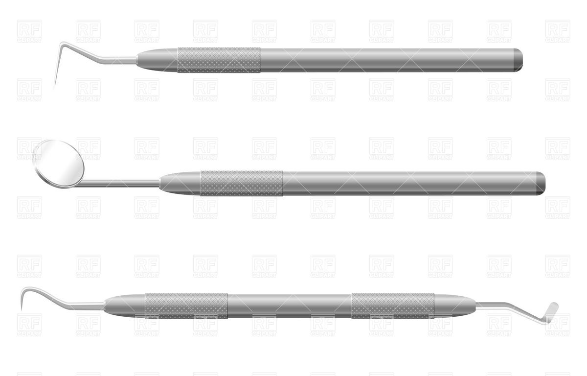 Dental Instruments  Carving And Mirror Tool Download Royalty Free
