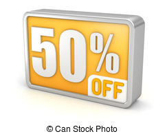 Discount 50 Sale 3d Icon On White Background   50 Off Fifty