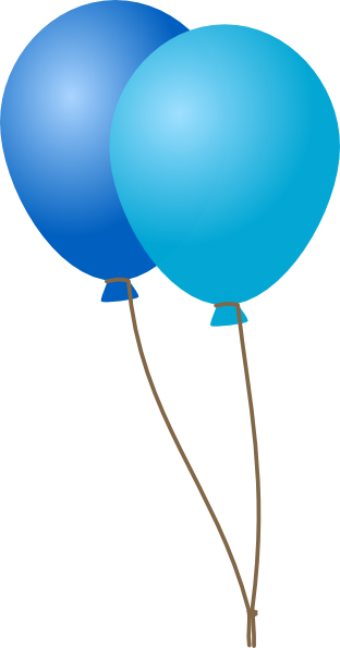 Emmas Blue Balloons Clip Art At Clker Com   Vector Clip Art Online    