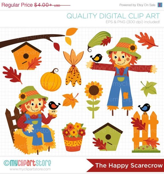 Fall   Autumn   Harvest Clip Art   Digital Clipart   Instant Download    