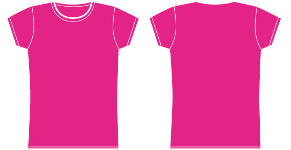 Girls Pink T Shirt Template Free Vector Clip Arts Clip Art
