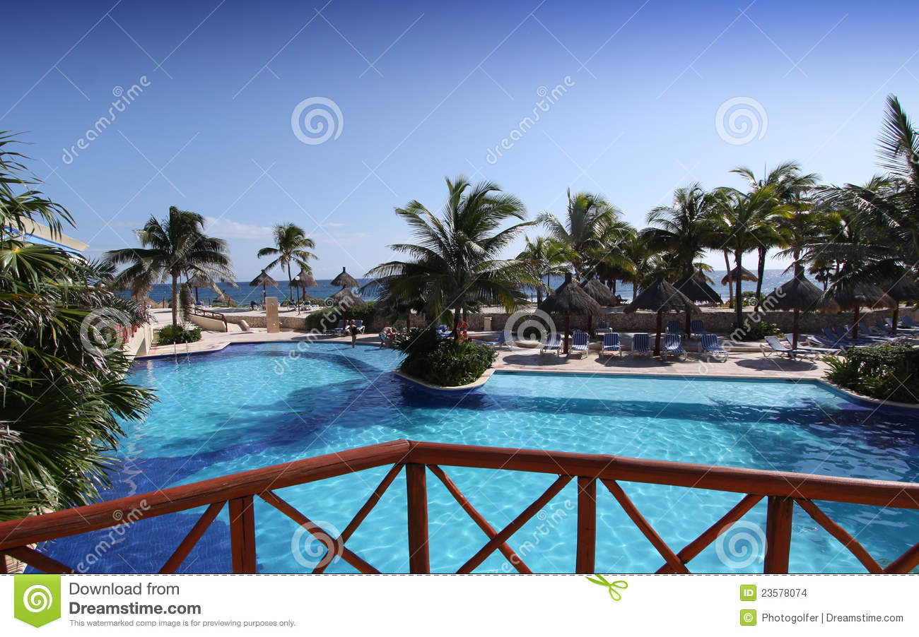 Hotel Swimming Pool In Mexico Stock Images   Image  23578074