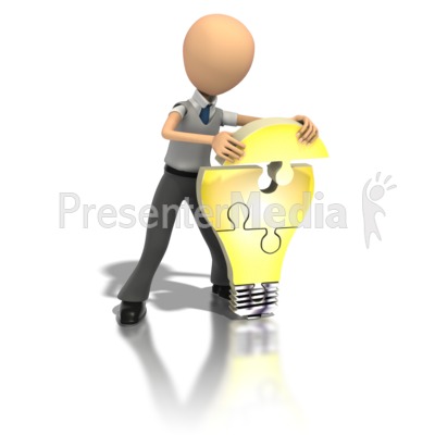 Idea Light Bulb Puzzle   Business And Finance   Great Clipart For
