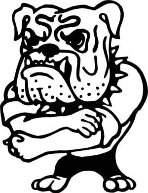 Muscular Bulldog Tough Guy Koozie Clip Art Bulldog Tough Guy Custom    