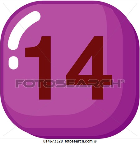 Number Icon Logo Fourteen Sign 14 View Large Clip Art Graphic