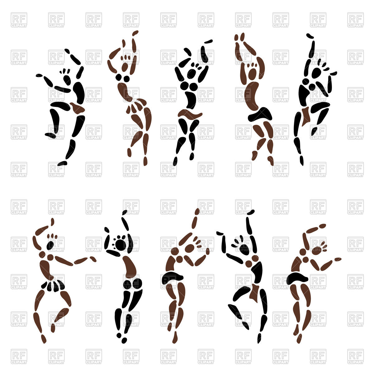 Of African Dancers 78137 Download Royalty Free Vector Clipart  Eps