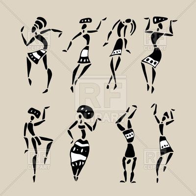     Of African Dancers Download Royalty Free Vector Clipart  Eps