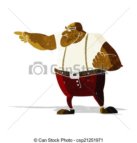 Of Cartoon Angry Tough Guy Pointing Csp21251971   Search Clipart