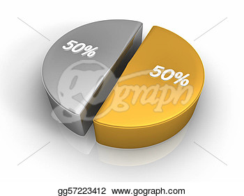 Pie Chart 50 50 Percent