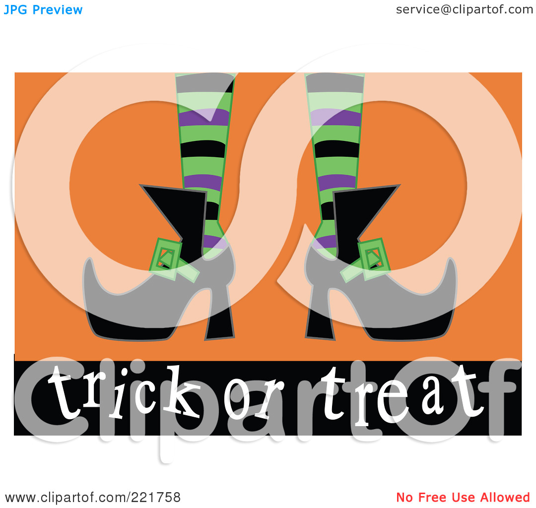Royalty Free  Rf  Clipart Illustration Of A Witch S Feet With Green