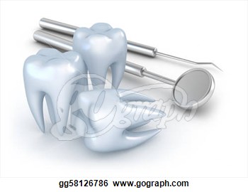 Stock Illustration   Teeth And Dental Instruments  Clipart Drawing