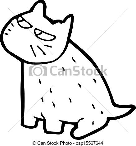 Vector   Grumpy Cartoon Cat   Stock Illustration Royalty Free