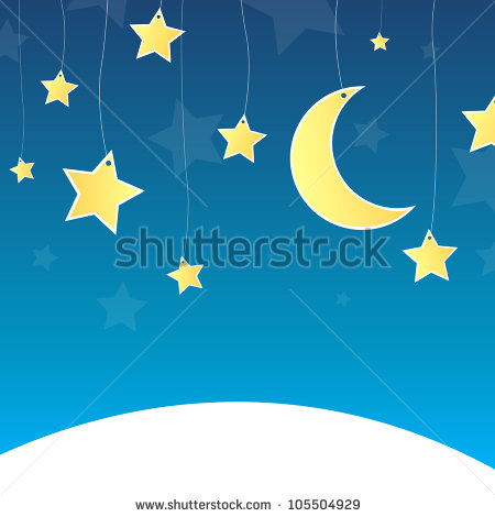 Vector Illustration Of Stars By Night   Stock Vector