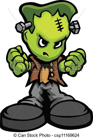 Vector   Tough Guy Cartoon Frankenstein Monster Vector Graphic   Stock    