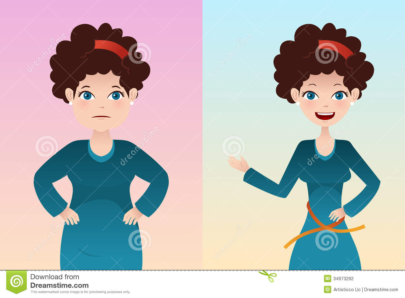 Before And After  Weight Loss Stock Photography   Image  34973292