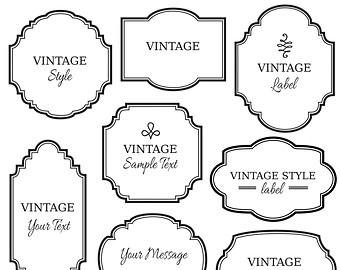 Blank Vintage Labels Black And White Images   Pictures   Becuo