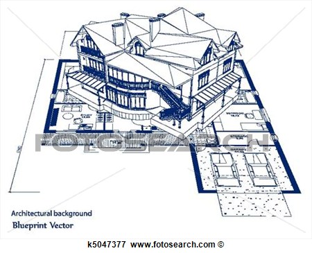Blueprint De Um House  Vetorial Ampliar Gr Fico Clipart