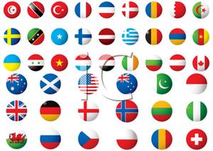 Buttons Of World Flags   Royalty Free Clipart Picture