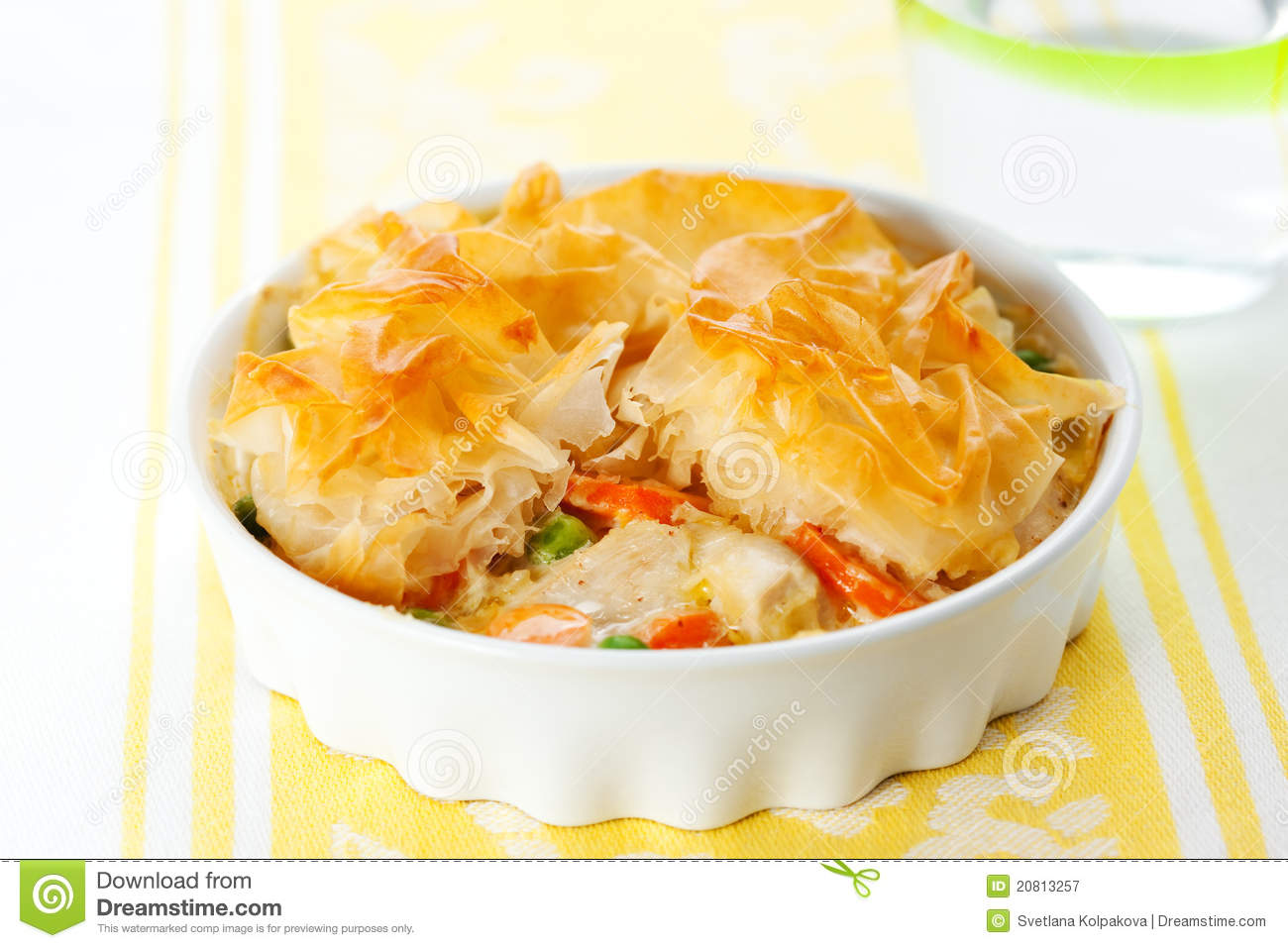Chicken And Vegetable Pie Royalty Free Stock Photography   Image