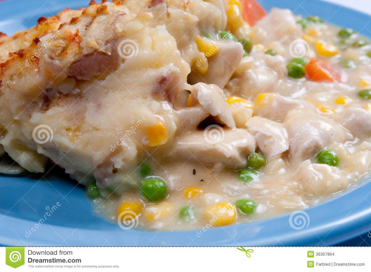 Chicken Pot Pie With Mashed Potatoes And A Crispy Topping