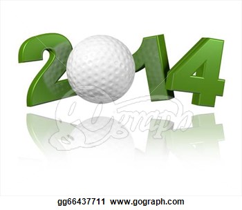 Clipart   Golf 2014 Design With A White Background  Stock Illustration